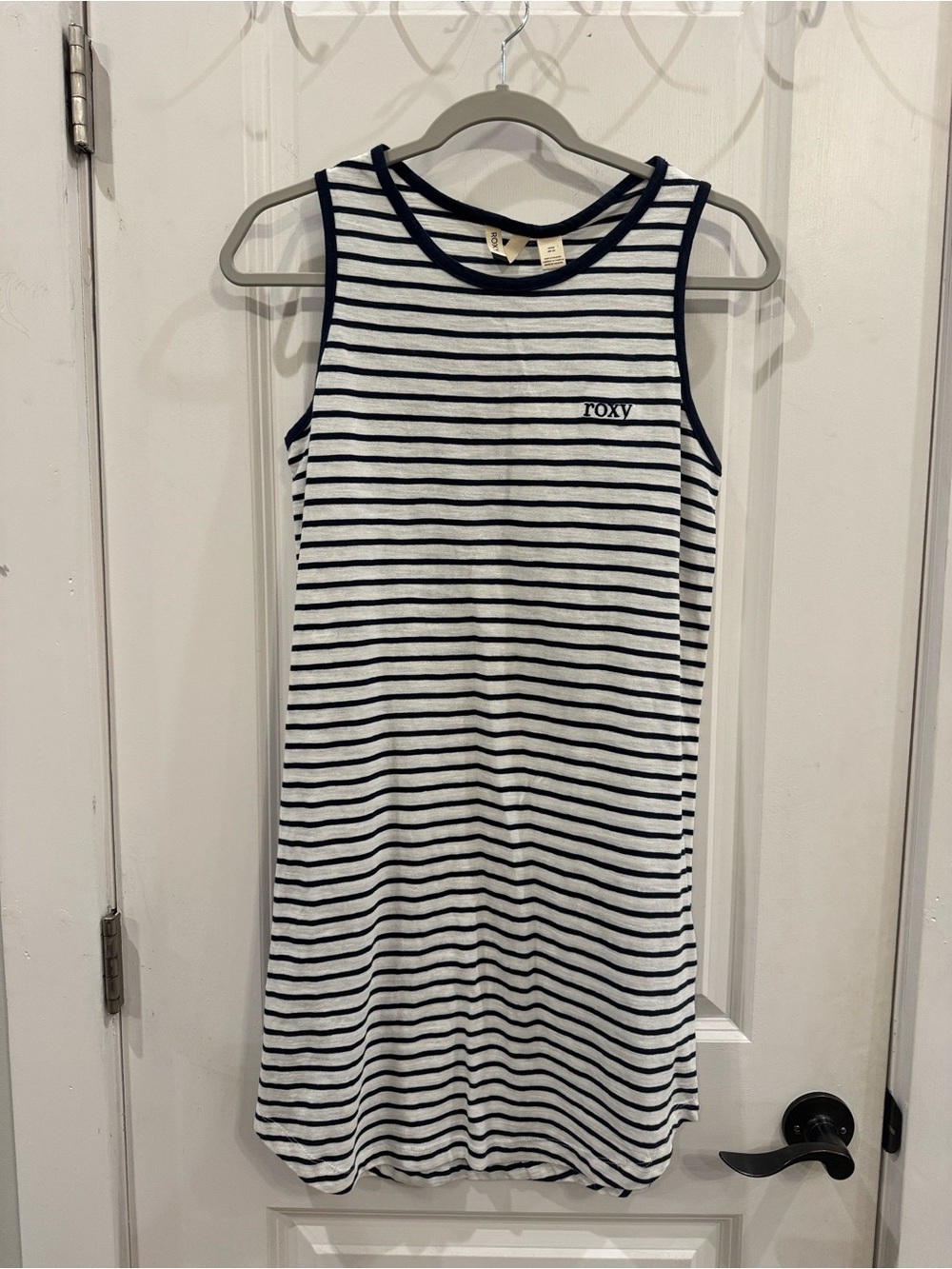 Roxy Women’s Navy & White Striped Cotton Tank Dress